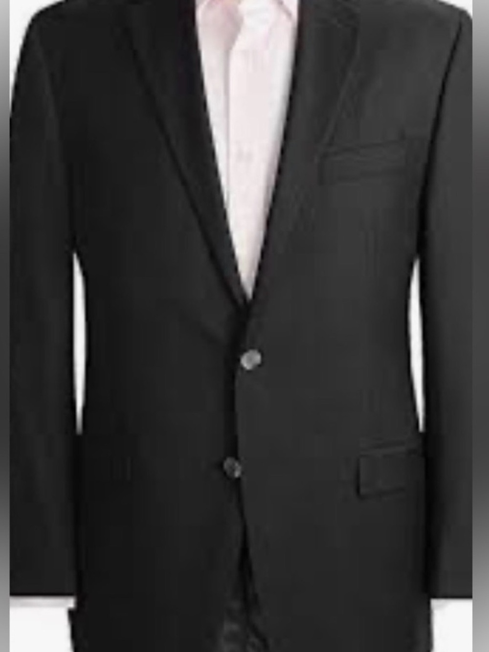 Ralph Lauren Men's Black Two-Button Wool Suit Blazer size 40